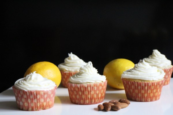 Lemon-Poppy Seed Cupcakes with Almond Cream Cheese Frosting