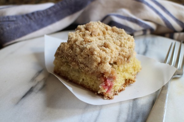 Rhubarb Coffee Crumb Cake