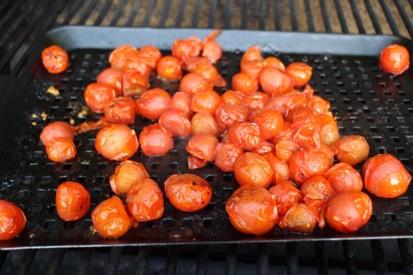 Israeli Couscous and Grilled Tomato Salad 