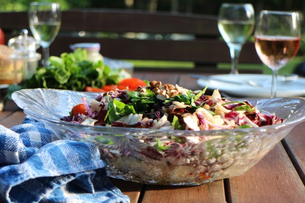 Israeli Couscous and Grilled Tomato Salad 