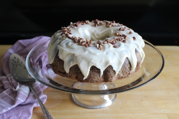 Carrot Bundt Cake with Maple Cream Cheese Frosting