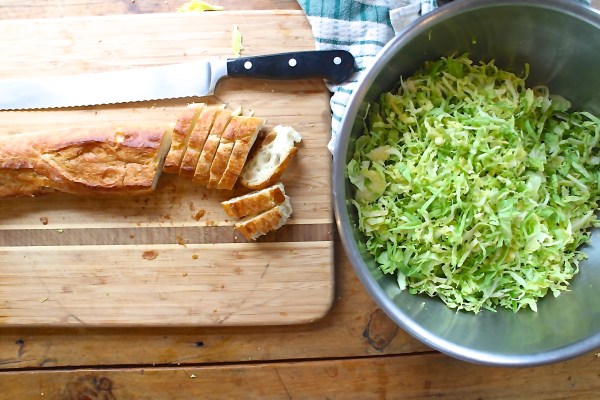 Brussels Sprouts Salad with Creamy Caesar Dressing