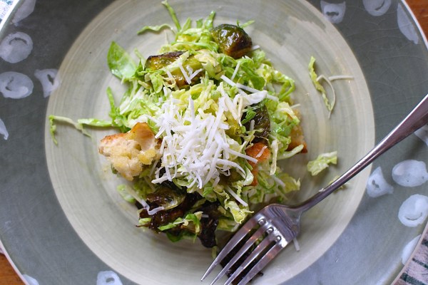 Brussels Sprouts Salad with Creamy Caesar Dressing