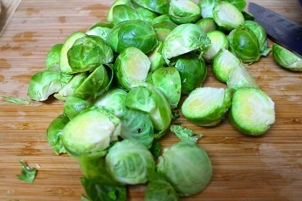 Roasted Brussels Sprouts Flatbread with Creamy Greek Yogurt